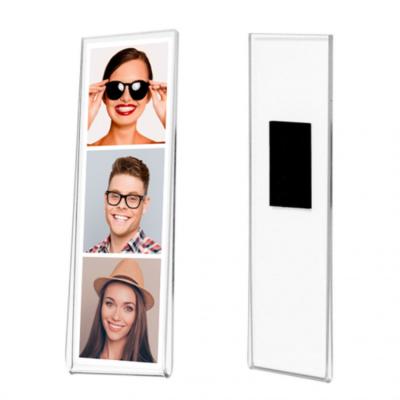 China Eco-Friendly Customize Clear Fridge Picture Frame 2X6 Magnetic Photo Booth Acrylic Frame Personalize Magnetic Acrylic Fridge With Inse for sale