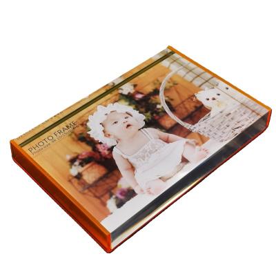 China Wholesale Acrylic Shadow Box Picture Frame Block Photo Frame 5x7 Luxury Modern With Photo Clip for sale