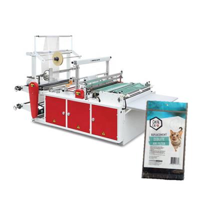 China Hotels chovyting pvc opp pe plastic pouch making machine single punch packaging clothing bag making machine for sale