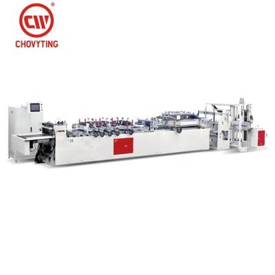 China Garment Shops Three Sides Sealing Laminated Pocket Food Bag Center Gusset Bag Making Machine for sale