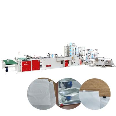 China Factory Automaitc biodegradable polythylene OPP PLA film side heat sealing bag slider zipper plastic bag making machine for sale