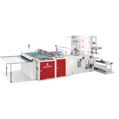 China Hotels Automatic OPP PE PLA Double Side Bottom Weld Weld Weld And Cut Plastic Bag Making Machine for sale