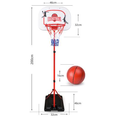 China Kids Sport Toys Vertical Adjustable Hoop Stand Basketball Set Game With Compressor A0037096 for sale