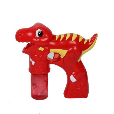 China Outdoor Toy Plastic Electric Soap Bubble Shooter Dinosaur Battery Operated Bubble Shooter Bubble Gun For Kids for sale