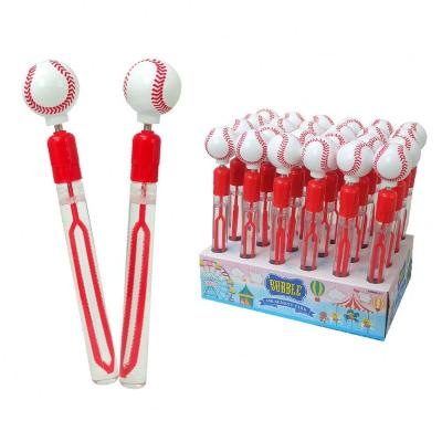 China Hot Selling Plastic Baseball Shape Bell Bubble Stick Bubble Games Toys Soap Water Bubble Wand for sale