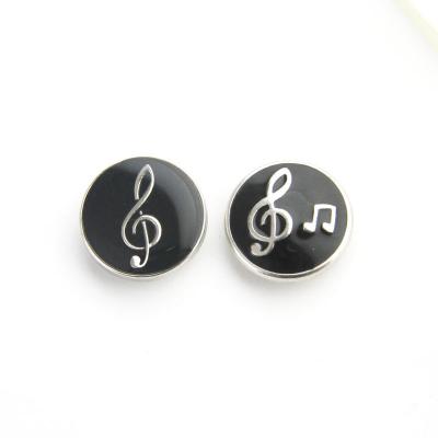 China Wholesale TRENDY Snap Button Jewelry , Musical Note Snap Charm for sale