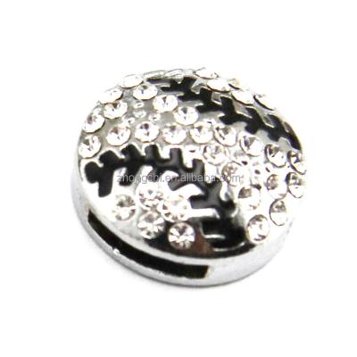 China Wholesale Fashion Zinc Alloy Jewelry Slide Baseball Charms For Jewelry for sale