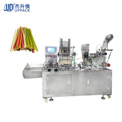 China Hign Speed ​​Automatic Single Small Wrapped With Color Printing Plastic Drinking Paper Straw Packing Machine for sale