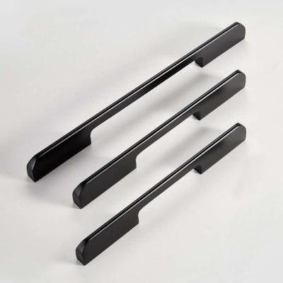 China OEM Contemporary Custom Modern Classic Stainless Steel Door Long Cabinet Handles For Kitchen Simple Black Fancy Ornamental Gold Europea for sale