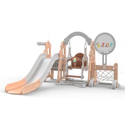 China 2-10 Years Old High Quality Multifunctional Kids Slide Indoor Swing Football Box Slides For Baby for sale