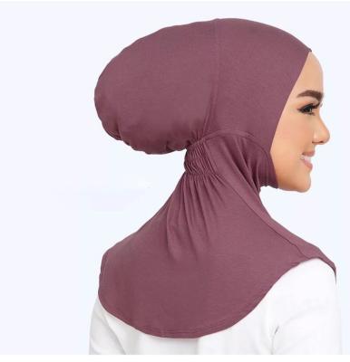 China Wholesale Medium Solid Color Inner Cap Hijab Underscarf HijabJersey Islamic Cotton UnderCaps For Muslim Women for sale