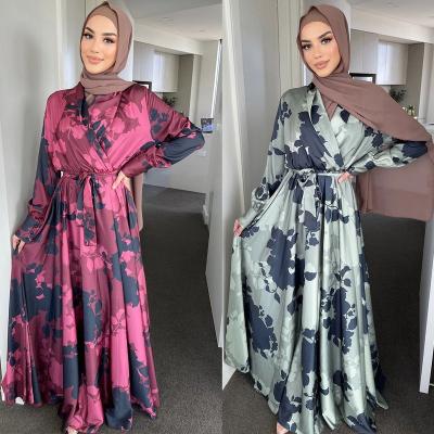 China Wholesale Fashion Islam Ethnic Females Clothes Dubai Turkey Abaya Women Chiffon Dress for sale