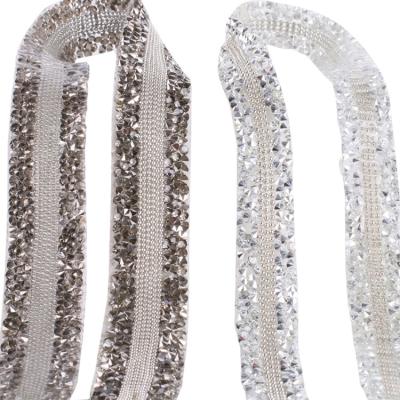 China Environmental Inspection Fancy Chain Band Double Point Rhinestone Crystal Waist Chain for sale