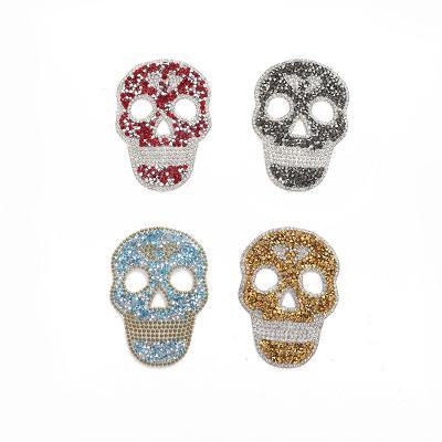 China Hot Shiny Colors Fix Resin Rhinestone Skull Patch, Shoes, Hats, Apparel, Bags, Crystal Decals for sale