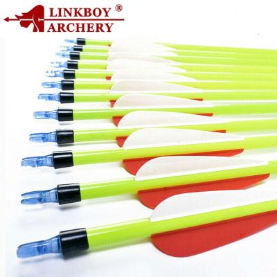 China Hunting& Linkboy Shooting Archery Mixed Carbon Fiber Arrows Spine600 ID6.2mm OD7.8mm Shafts 2.8