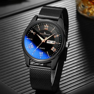 China Water Resistant Mens Watch Alloy Case Stainless Steel Calendar Quartz Wristwatch Mens Sports Watch Quartz Clock for sale