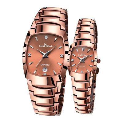 China Day / Date Luxury Business Couple Watches Women Watch Stainless Steel Mens Watches 8413 Wrist for sale