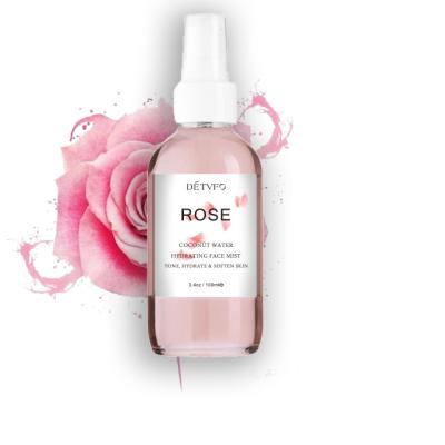 China Cozy Pink Face Moisturiz Mist Spray Witch Hazel Facetoner Rose Water Skin Toner Hyaluronic Acid Serum Skin Care OEM Face for sale