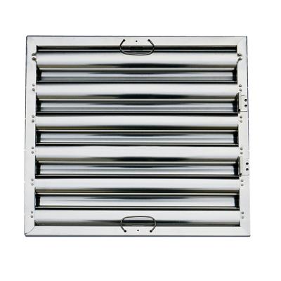 China Easy Installaion Type U Mesh Cooker Hood Filters Aluminum Exhaust Hood With Baffle Filters for sale