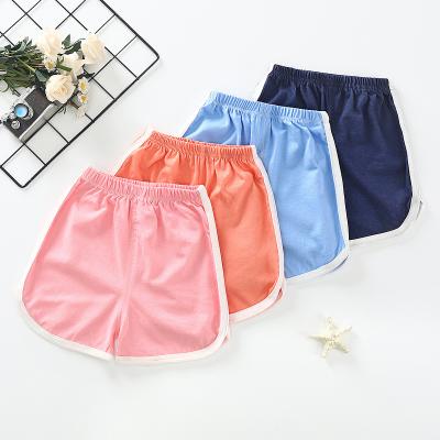 China KYO Summer Children's Breathable Cotton Shorts Baby Solid Color Pants Boys And Girls Gaiters Shorts Can Be Opened for sale