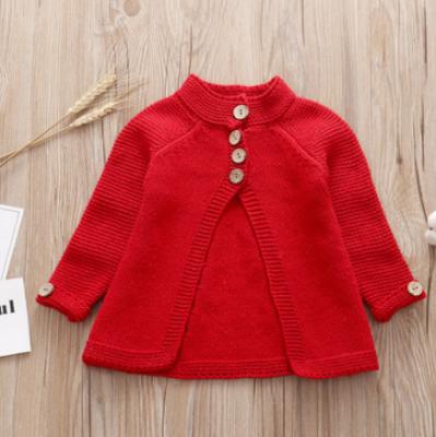 China KYO Baby Girls Pure Color Viable Sweater Children's Sweater With Long Sleeves And Swallowtail for sale