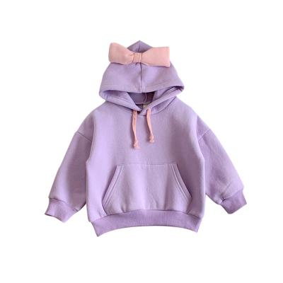 China Breathable KYO Fall /Winter Baby Girl Sweater Korean Children's Hooded Warm Upper Pullover Sweater for sale