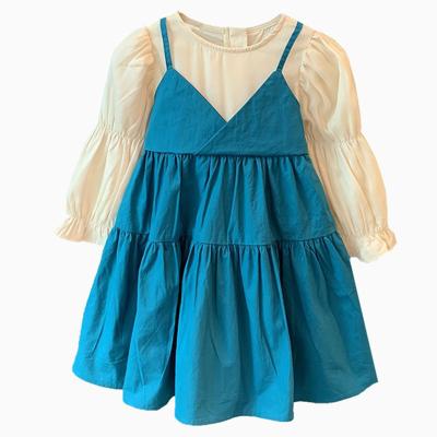 China KYO Korean Girls Breathable Long-sleeved Dress Baby Bow Female Western-style Princess Dress for sale