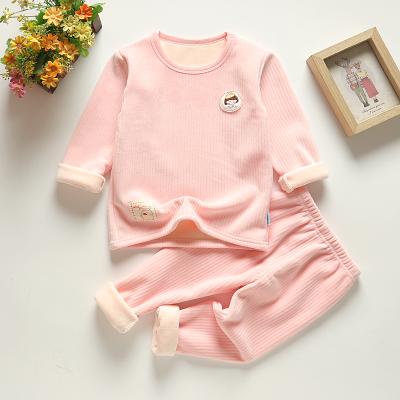 China KYO Autumn And Winter Children's Thermal Underwear Set Plus Thick Velvet Long Sleeve Warm Boys And Girls Home Clothes for sale