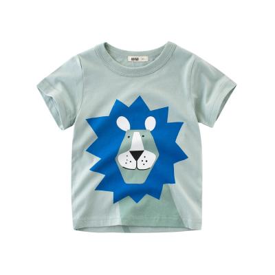 China KYO Boys Cartoon T-shirt Toddler Girls Cotton Breathable Car Printed T-shirt Children's Short Sleeve Tops for sale