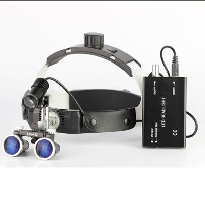 China LED Light Surgical Operation Dental Regional High Intensity Medical Magnifier With Dental Headlight Surgical Dental Loupes for sale