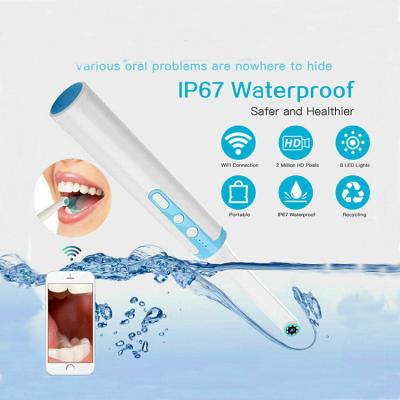 China Medical Dental Protection 8 LED Lights Endoscope Oral Dental Intraoral Radio WiFi HD Dental Camera 2 Million Pixels for sale