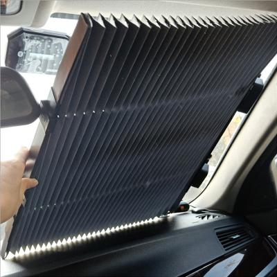 China PE auto retractable car sunshade, 4 sizes car front sunshade, car curtain for sale