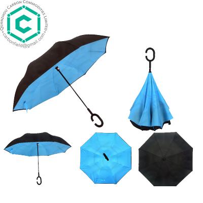 China Inverted Umbrella OEM What You Need C Shape Reverse Umbrella Inverted Upside Down Umbrella Umbrella for sale