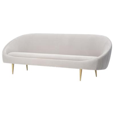 China Retro Design Adjustable Living Room Furniture White Velvet Four Seats (Other) Sofa for sale