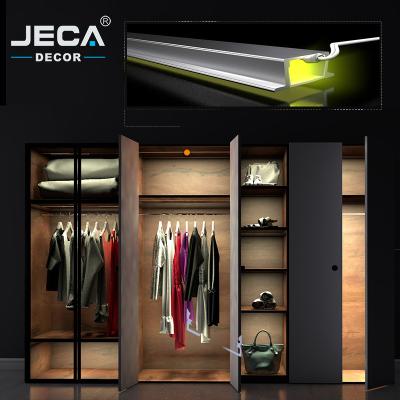 China Foshan Supplier JECA Modern Hot Sale Aluminum Led Profiles Led Strips For Cabinet Or Wardrobe Decoration New Design Led Linear Strip for sale