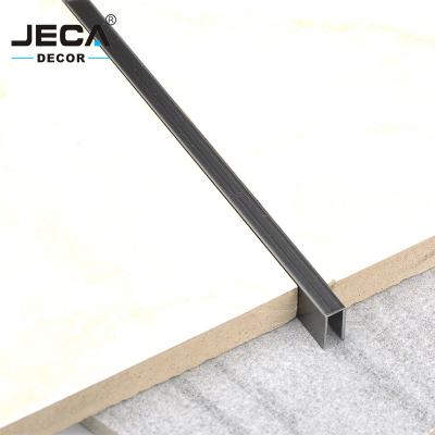 China JECA Contemporary Hot Sale U Shape Straight Corner Decorative Profiles For Wall And Wall Decoration 304 Stainless Steel Tile Trims for sale