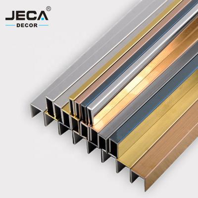 China New JECA Modern Style Decorative Profiles For Floor Or Wall Decoration U Shape Stainless Steel Tile Trim From Factory Directly for sale