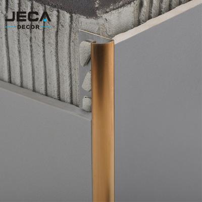 China Modern high quality Foshan JECA tile edging profiles for wall edges decoration factory price grade metal tile corner trims 304 for sale