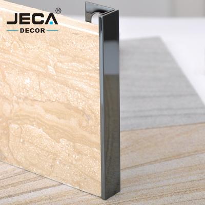 China JECA Modern Free Sample High Quality Stainless Steel Tile Edging Profiles Metal Tile Trim For Floor And Wall Edges Decoration for sale