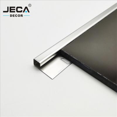 China Modern Foshan JECA Metal Tile Trim Tile Edging Profiles For Hotel Wall Edges Decoration Stainless Steel Tile Trim High Quality for sale