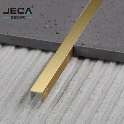 China Modern Foshan JECA U Shape Tile High Quality Brass Trim New Style Metal Tile Profiles Wall Decoration OEM Logo Copper Tile Trim For for sale