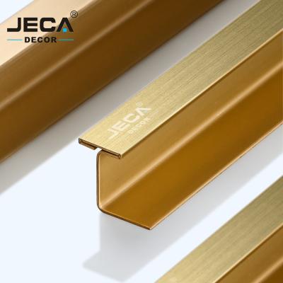 China From Foshan JECA factory modern brass tile trim ceramic tile profiles directly for wall or floor decoration new style copper tile trim for sale