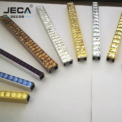 China Foshasn JECA China Factory Modern High Quality Metal Tile Edge Trim With Diamond Decoration Factory Price 304 Stainless Steel Tile Trim for sale