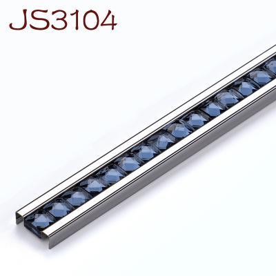 China JECA Modern Decorative Junction Panel With Diamond Factory Directly 304 Stainless Steel Tile High Quality Glass Trim For Bathroom Kitchen for sale