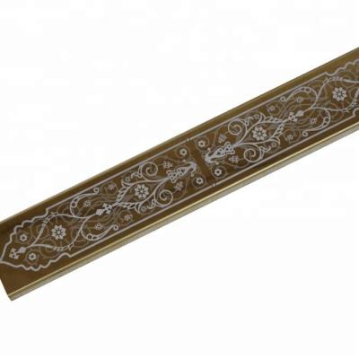 China Foshan JECA New Fashion Modern Stainless Steel Tile Trim With Diamond Decoration OEM Logo 304 Profiles For Bathroom Bedroom for sale