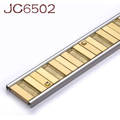 China Foshan JECA Modern Gold Metal Decor Tile Trim For Wall Marble Decoration 304 High Guality Stainless Steel Tile Trim With Diamond for sale