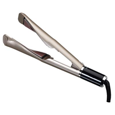 China Adjustable Heat Settings Wholesale 2 in 1 Flat Irons Hair Styling LCD Display Auto Twist Curling Iron for sale