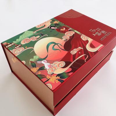 China Eco-Friend Mid-Autumn Festival Gift Rigid Box Cardboard Moon Cake Box Packaging Printing for sale