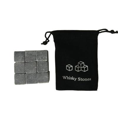 China Viable Whiskey Ice Rock Stone Stone 2*2*2cm 9pcs One Piece Set for sale