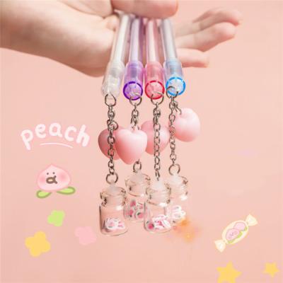 China 0.5mm Normal Refill Plastic Writing Gel Pen With Hanging Charms Stationery for sale